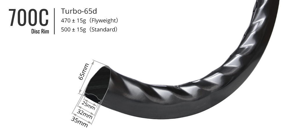 turbo 65 disc brake ud carbon rim 65mm 700clight 20260630112113 4ced0d